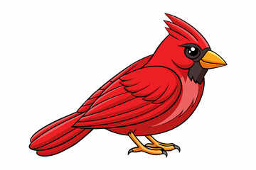 Cute Bird Vector Line Art – Cartoon Clipart Animal Logo Icon on White Background