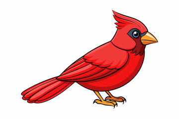 Cute Bird Vector Line Art – Cartoon Clipart Animal Logo Icon on White Background