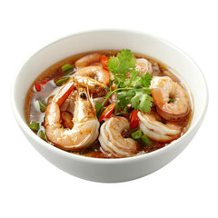 Delicious Shrimp Soup with Herbs, Spices and Fresh Ingredients