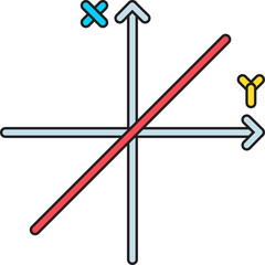 Linear Function single vector illustration icon