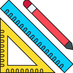 Studying Geometry single vector illustration icon