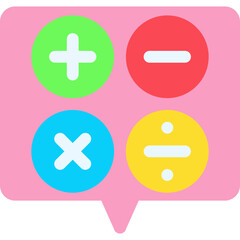 Obraz premium Math Symbols II single vector illustration icon