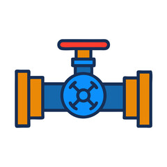  Stylish industrial valve vector icon for engineering