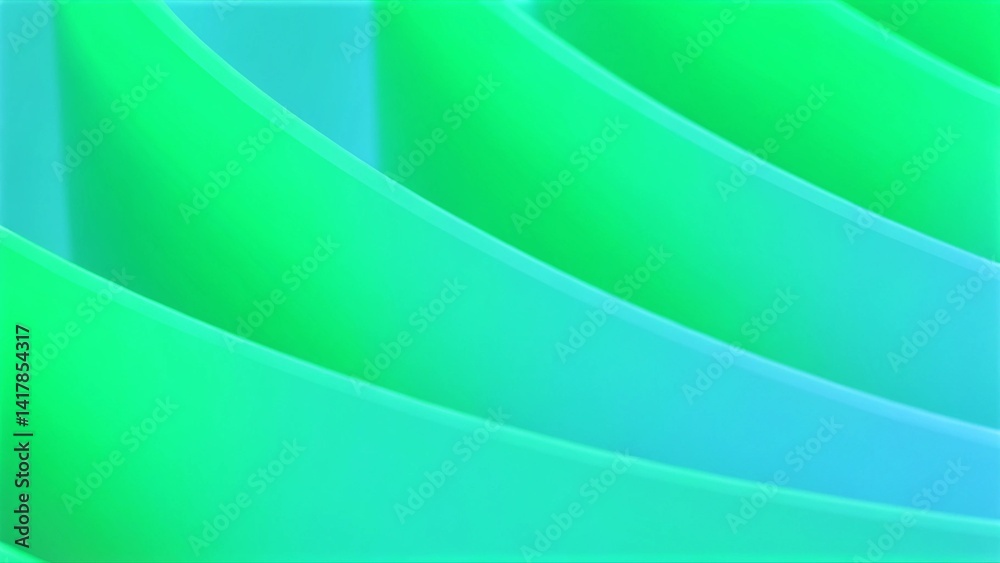 Poster abstract background of blue and green layered materials, modern fluid design with smooth textures an