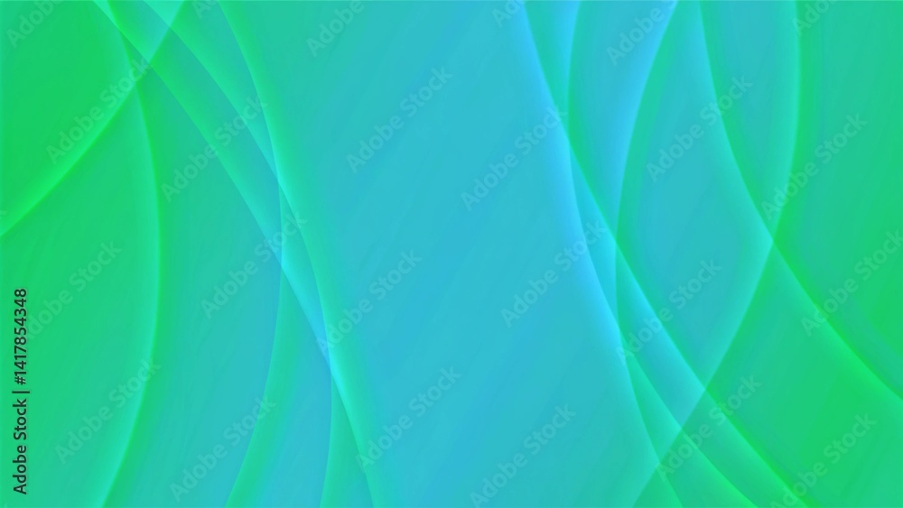 Poster abstract background of blue and green layered materials, modern fluid design with smooth textures an