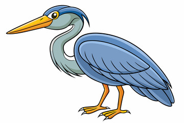 Cute Bird Vector Line Art – Cartoon Clipart Animal Logo Icon on White Background