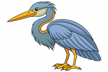 Cute Bird Vector Line Art – Cartoon Clipart Animal Logo Icon on White Background