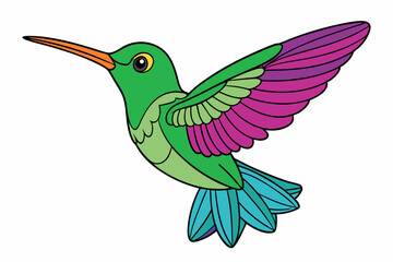 Obraz premium Cute Bird Vector Line Art – Cartoon Clipart Animal Logo Icon on White Background