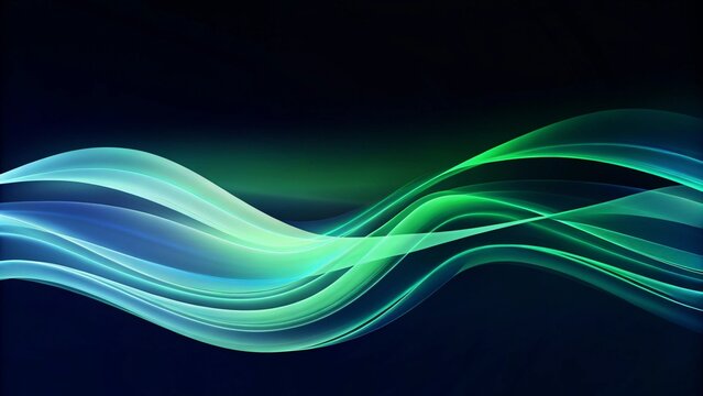 Abstract background with blue and green waves. Modern technology wallpaper with abstract blue and green digital waves, futuristic pattern, digital texture, smooth flow, vibrant energy