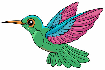 Cute Bird Vector Line Art – Cartoon Clipart Animal Logo Icon on White Background