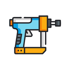  Distinctive nail gun icon representation for various uses