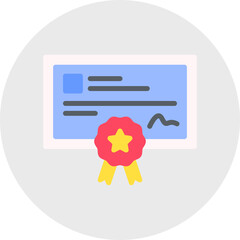 Certificate single vector illustration icon