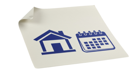 Isolated Home Calendar and Realty Concept with House Icon
