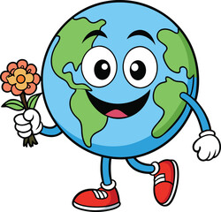 , Earth Day vector illustration for posters, banners, prints, and web in a modern cartoon flat style.