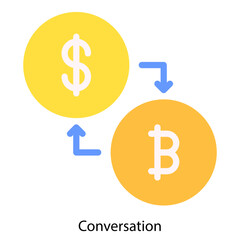 Conversion single vector illustration icon