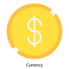 Currency single vector illustration icon