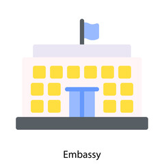 Embassy single vector illustration icon