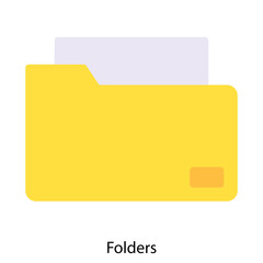 Folders single vector illustration icon