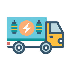  Stylish power generator truck vector illustration for logistics