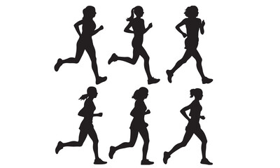  runners on sprint men vector