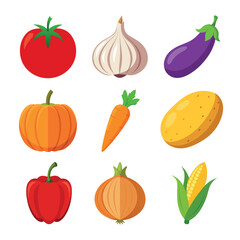 icon set of Vegetables