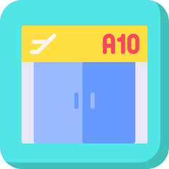 Boarding Gate single vector illustration icon
