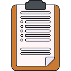Clipboard single vector illustration icon
