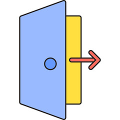 Exit single vector illustration icon