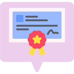 Certificate single vector illustration icon