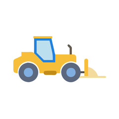 Modern road grader icon design for construction