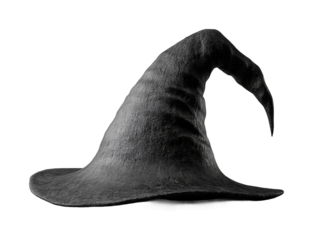 Mysterious witch hat product minimalist isolated on transparent background
