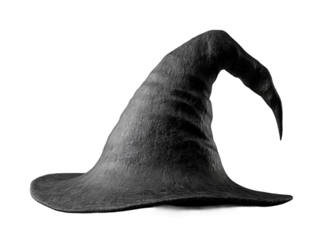 Mysterious witch hat product minimalist isolated on transparent background