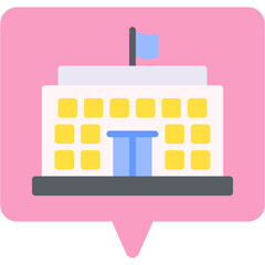 Embassy single vector illustration icon