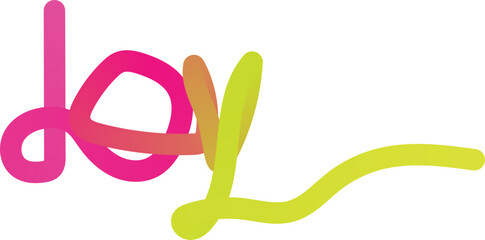 joy text, JOY black vector monoline calligraphy banner with swashes, gradient