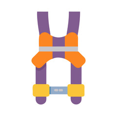  Quality safety harness icon for industrial applications