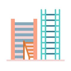  Simple scaffolding ladder icon for construction