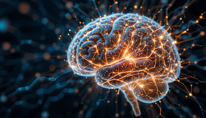 Brain Connected to AI via Organic Neural Link Technology Merging Intelligence in Modern Biotechnology
