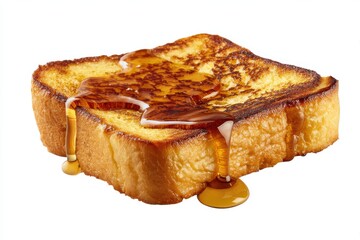 Golden french toast glazed with dripping honey tempting treat delightful breakfast morning start delicious