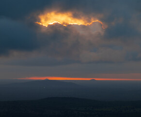 Amanhecer na cidade de Sa&uacute;de, Bahia, Brazil.