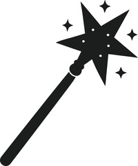 Mystical Wand Design with Sparkle Effects