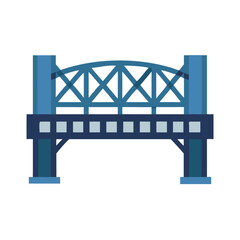  Stylish steel bridge vector illustration for construction