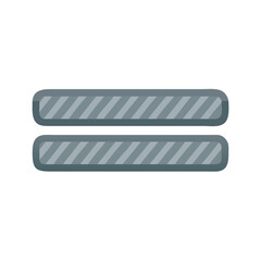  Distinctive steel rod icon representation for various uses