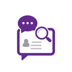 Naklejka premium Search chat icon for messaging apps and communication tools