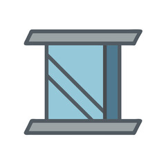  Quality structural beam icon for industrial applications