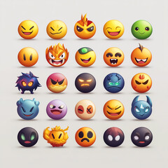 Obraz premium set of smileys 