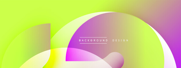 Abstract gradients, flowing shapes create vibrant background. Soft curves, modern design, smooth transitions dominate composition.