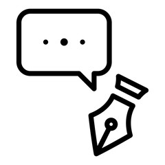 Writing icon in line style. An Author icon in line style