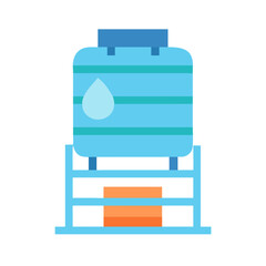 Water Tank Icon for Utility Infrastructure