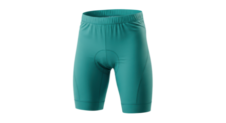 Isolated Green Cycling Shorts with Padding