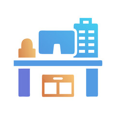  Modern Worksite Office Icon Representation